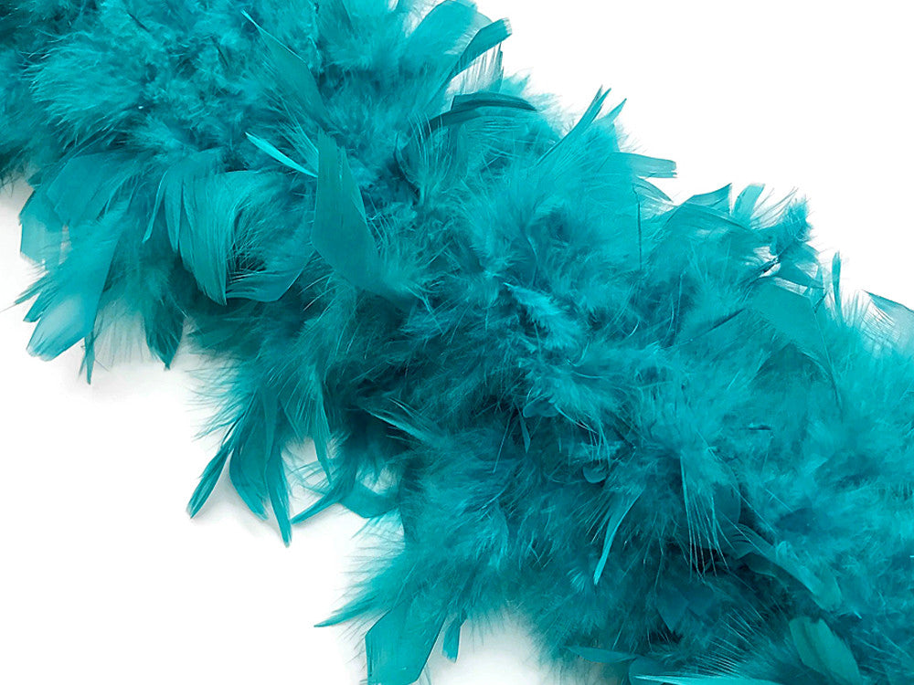 2 Yards - Peacock Green Heavy Weight Chandelle Feather Boa | 80 Gram