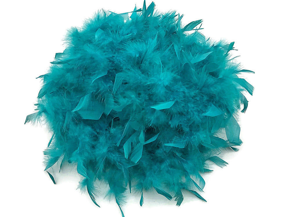 2 Yards - Peacock Green Heavy Weight Chandelle Feather Boa | 80 Gram