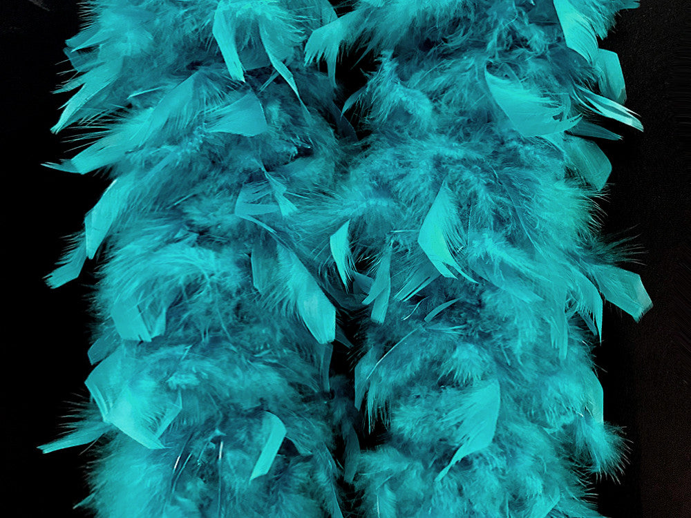 2 Yards - Peacock Green Heavy Weight Chandelle Feather Boa | 80 Gram