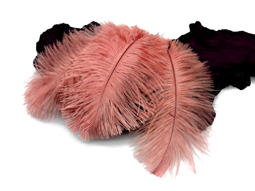 100 Pieces - 8-10" Pink Blush Ostrich Dyed Drab Body Wholesale Feathers (Bulk)