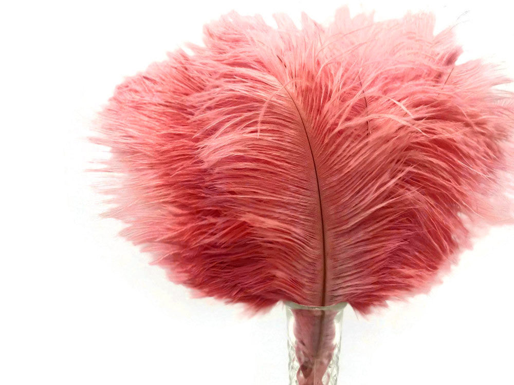 10 Pieces - 6-8" Pink Blush Ostrich Body Dyed Drabs Feathers