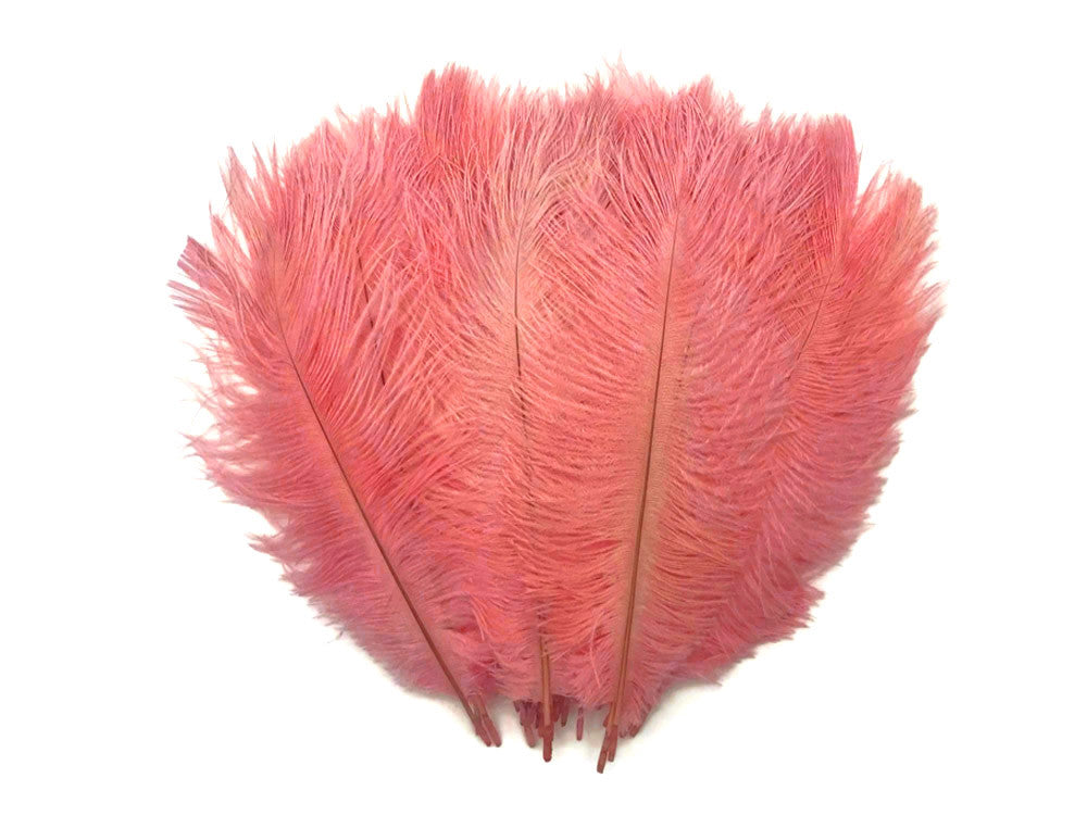 100 Pieces - 8-10" Pink Blush Ostrich Dyed Drab Body Wholesale Feathers (Bulk)