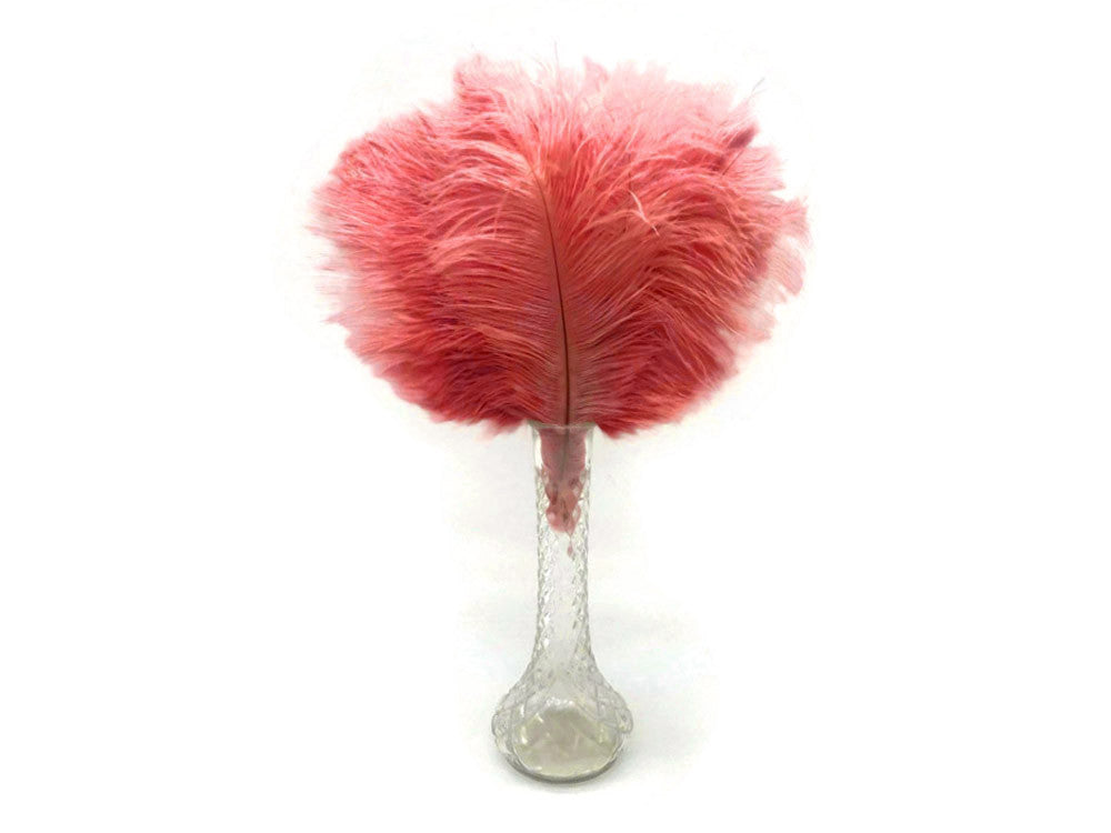 10 Pieces - 6-8" Pink Blush Ostrich Body Dyed Drabs Feathers