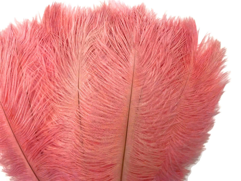 10 Pieces - 6-8" Pink Blush Ostrich Body Dyed Drabs Feathers