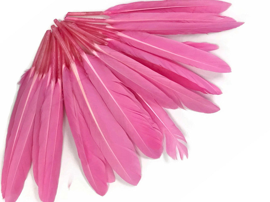 1 Pack - Candy Pink Dyed Duck Cochettes Loose Wing Quill Feather 0.30 Oz.