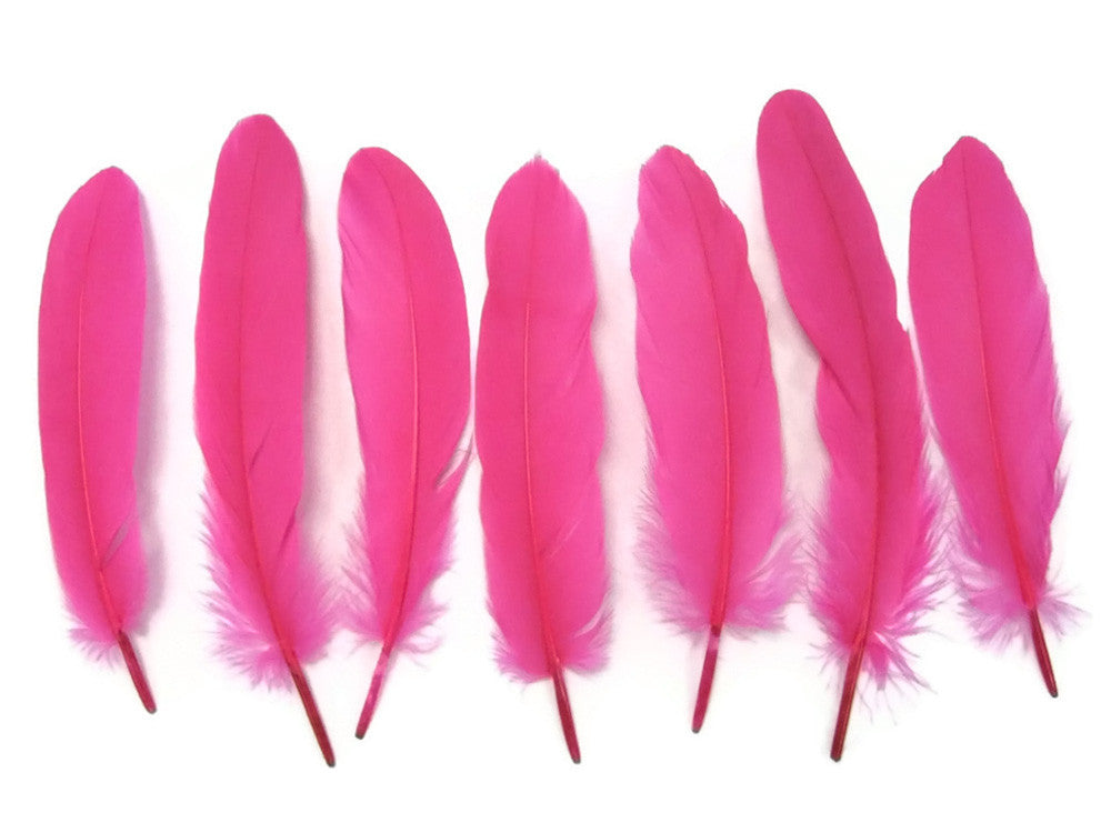 1 Pack - Hot Pink Goose Satinettes Loose Feathers 0.3 Oz.