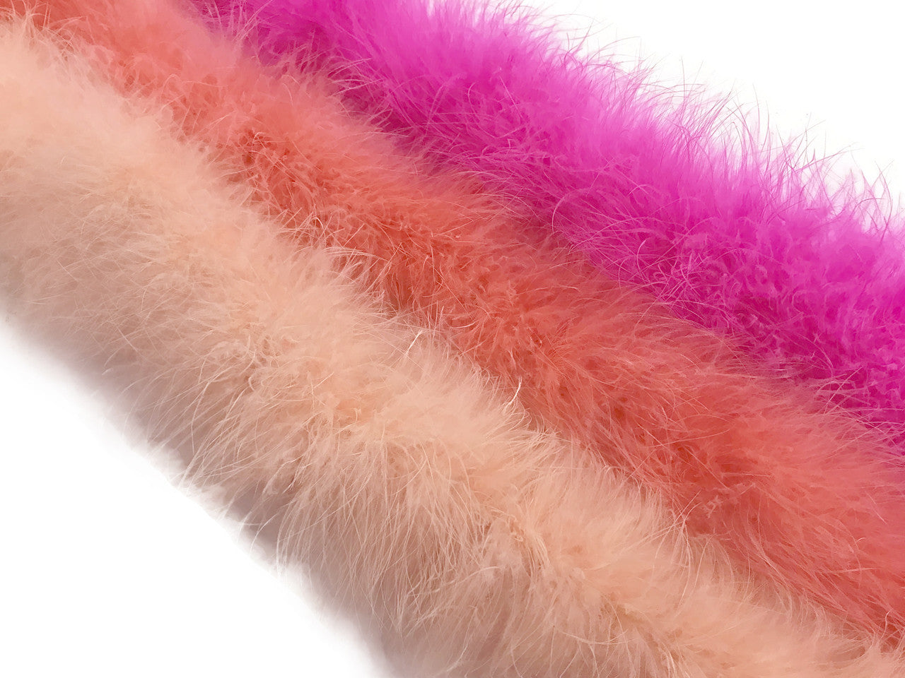 2 Yards - Hot Pink Turkey Medium Weight Marabou Feather Boa 25 Gram