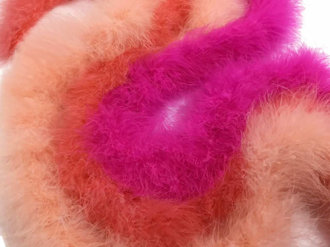 2 Yards - Hot Pink Turkey Medium Weight Marabou Feather Boa 25 Gram