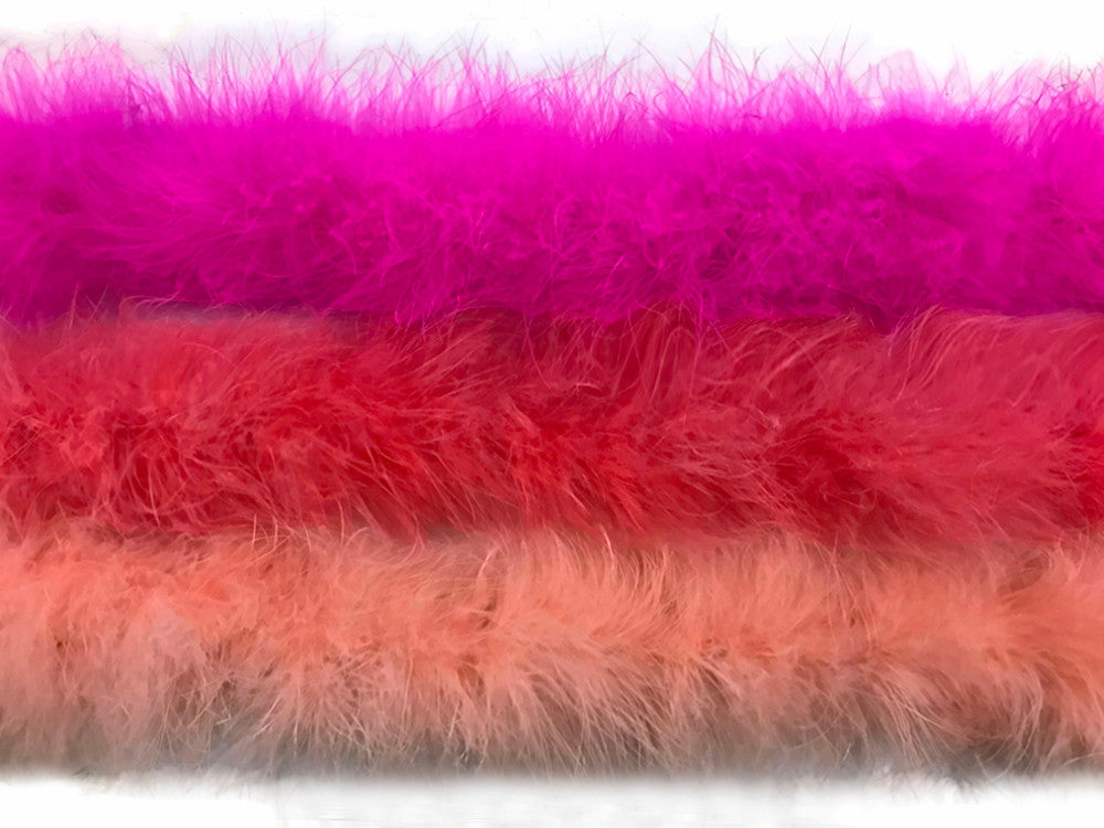 2 Yards - Peach Turkey Medium Weight Marabou Feather Boa 25 Gram