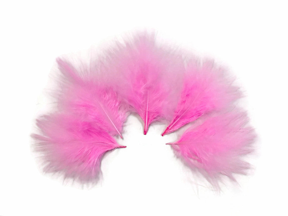 1/4 Lb - Candy Pink Turkey Marabou Short Down Fluffy Loose Wholesale Feathers (Bulk)