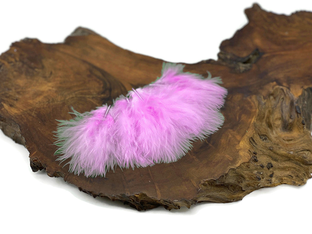 1/4 Lb - Candy Pink Turkey Marabou Short Down Fluffy Loose Wholesale Feathers (Bulk)