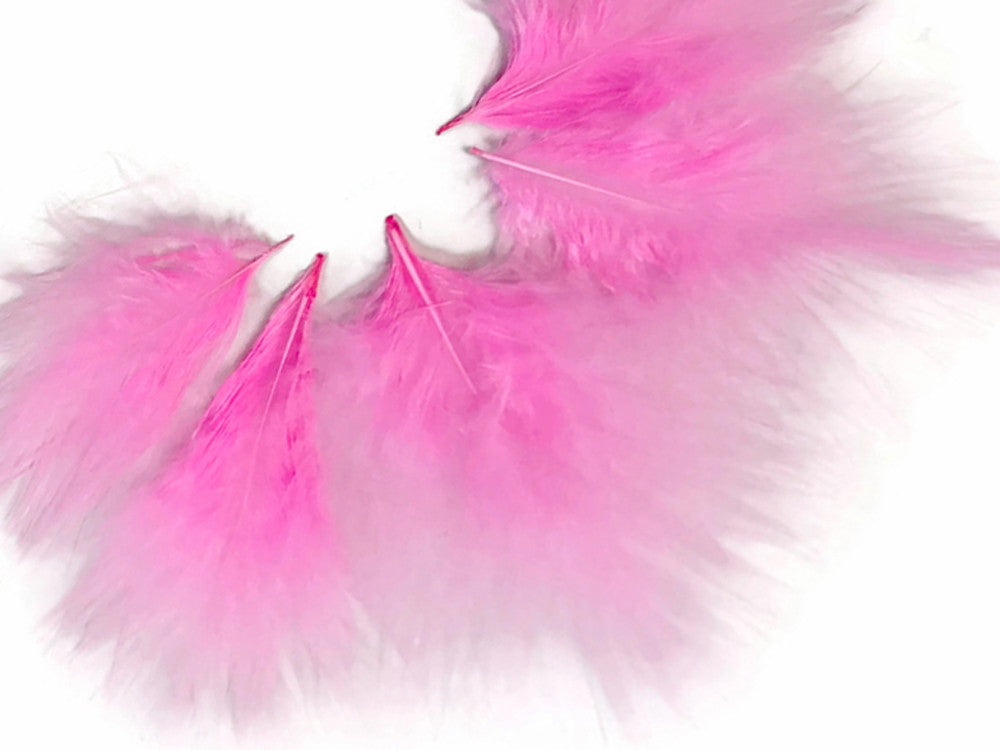 1/4 Lb - Candy Pink Turkey Marabou Short Down Fluffy Loose Wholesale Feathers (Bulk)