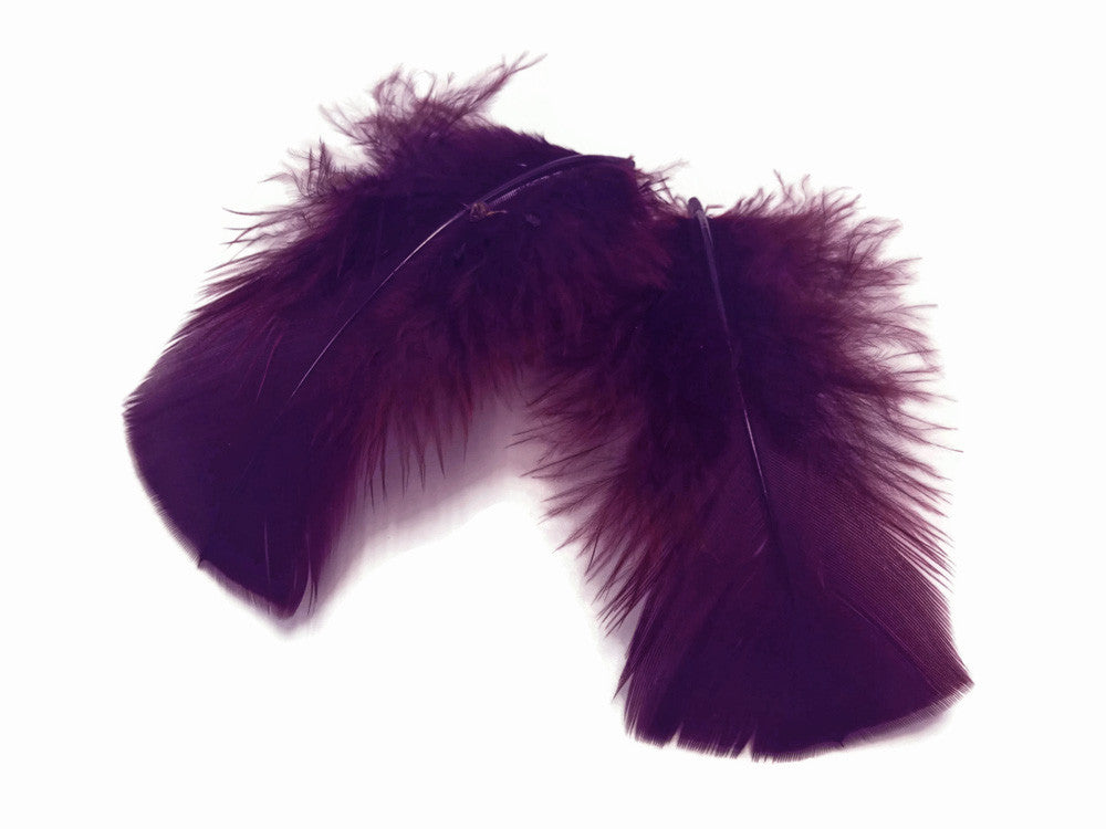 1 Pack - Plum Dyed Turkey T-Base triangle Body Plumage Feathers 0.50 Oz.