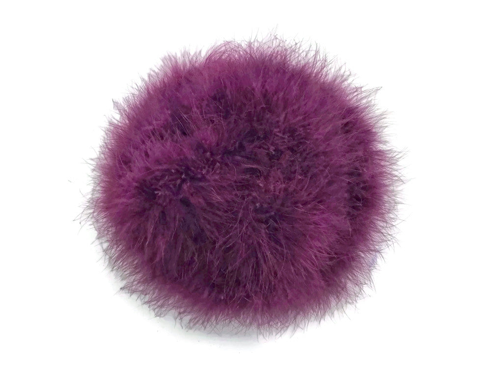 2 Yards - Plum Turkey Medium Weight Marabou Feather Boa 25 Gram