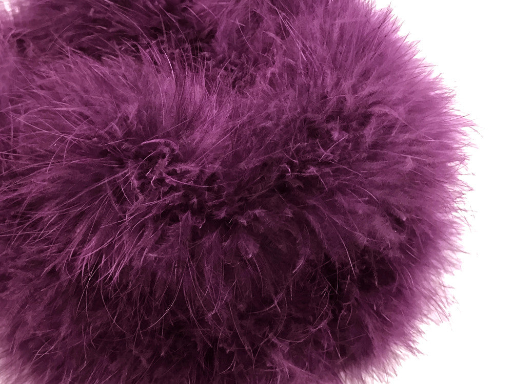 2 Yards - Plum Turkey Medium Weight Marabou Feather Boa 25 Gram