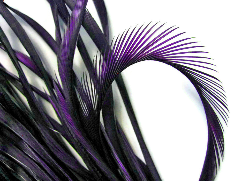 1 Yard - Purple Goose Biots Stripped Wing Wholesale Feather Trim