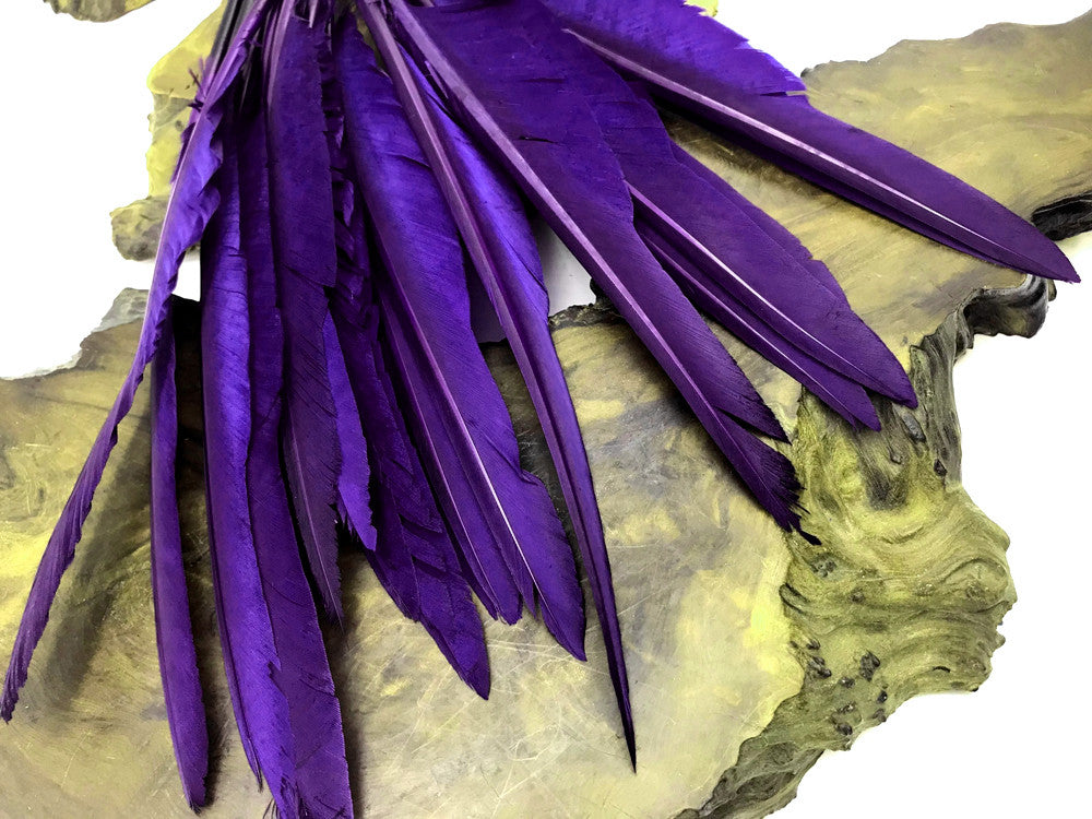 1/4 Lb. - Purple Goose Pointers Long Primaries Wing Wholesale Feathers (Bulk)