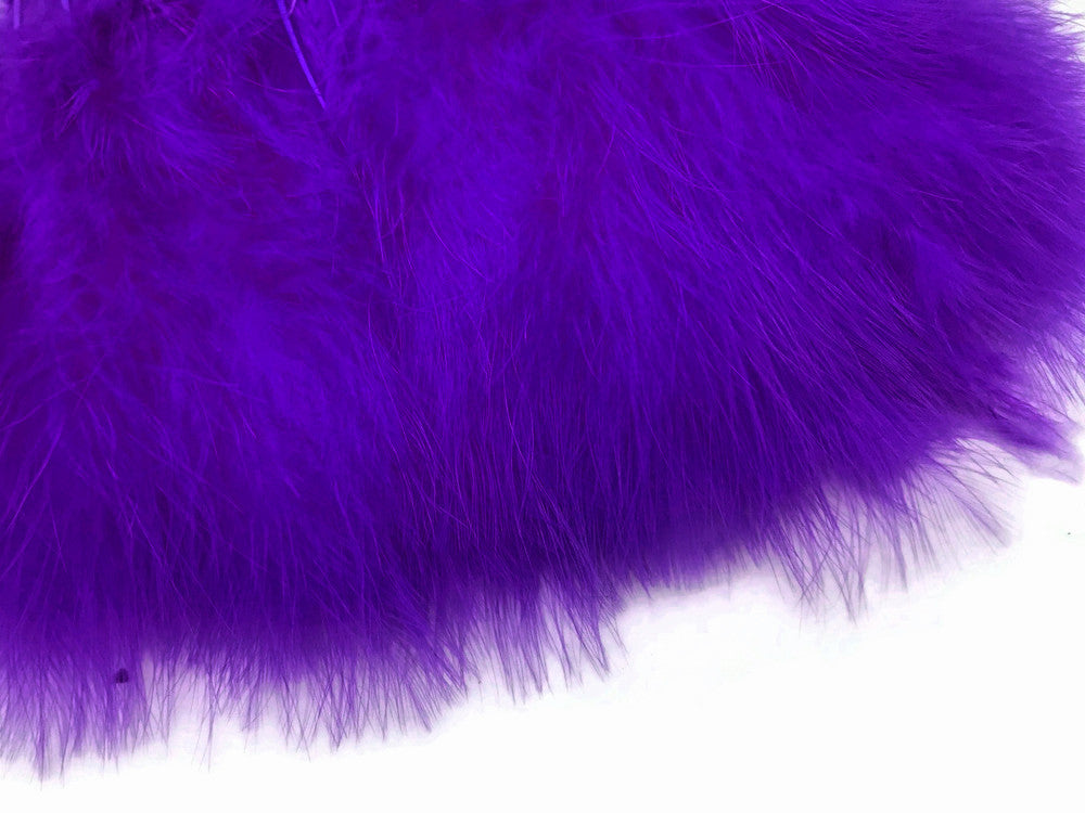 1 Yard - Purple Marabou Turkey Fluff Feather Fringe Trim