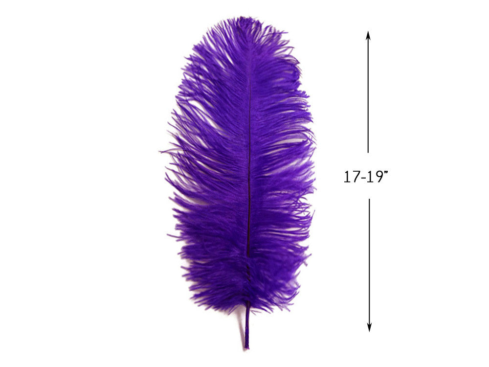 1/2 Lb - 17-19" Purple Ostrich Large Drab Wholesale Feathers (Bulk)