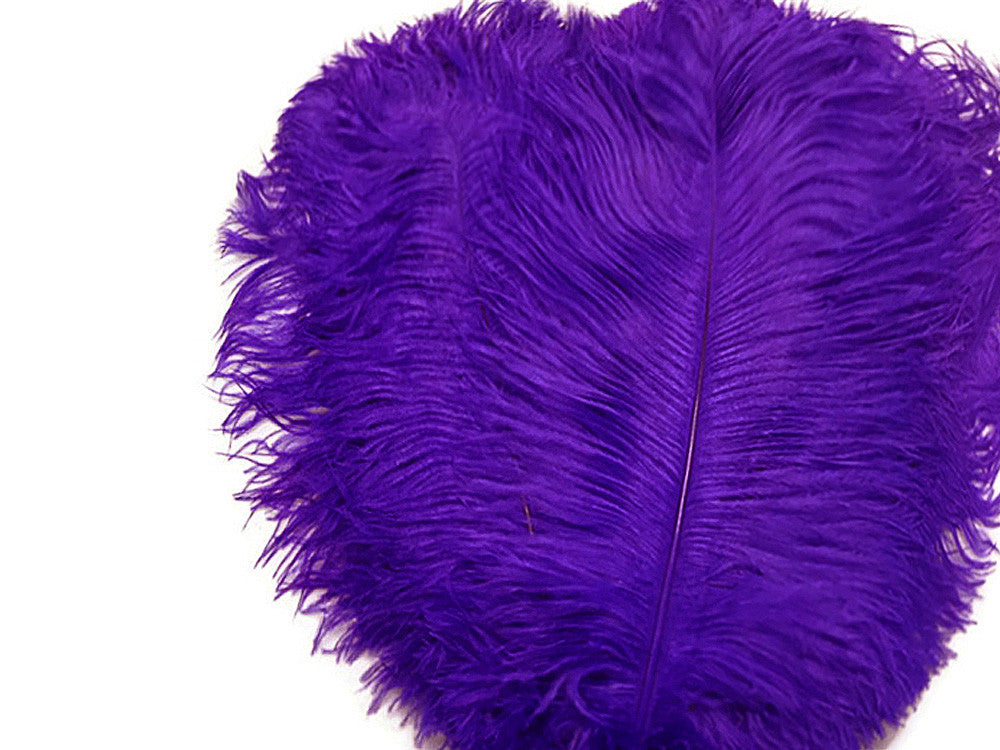 10 Pieces - 8-10" Purple Ostrich Dyed Drabs Feathers