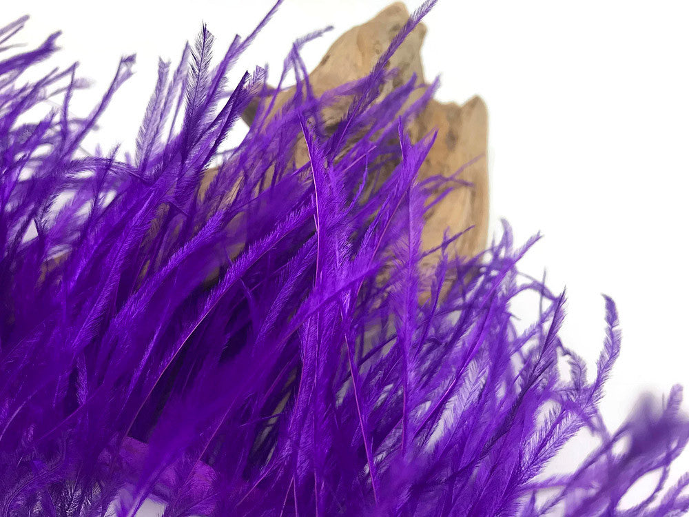 6 Inch Strip - Purple Ostrich Fringe Trim Feather