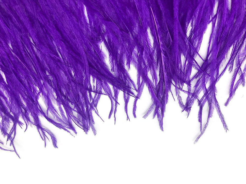 6 Inch Strip - Purple Ostrich Fringe Trim Feather