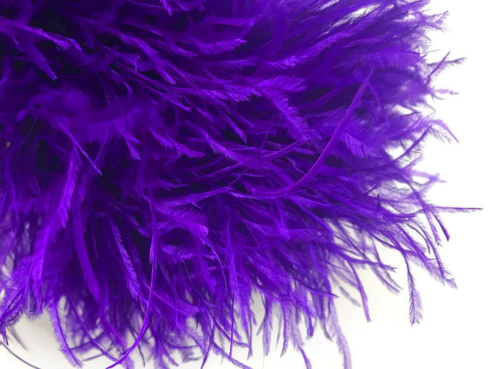 1 Yard - Purple Ostrich Fringe Trim Wholesale Feather (Bulk)