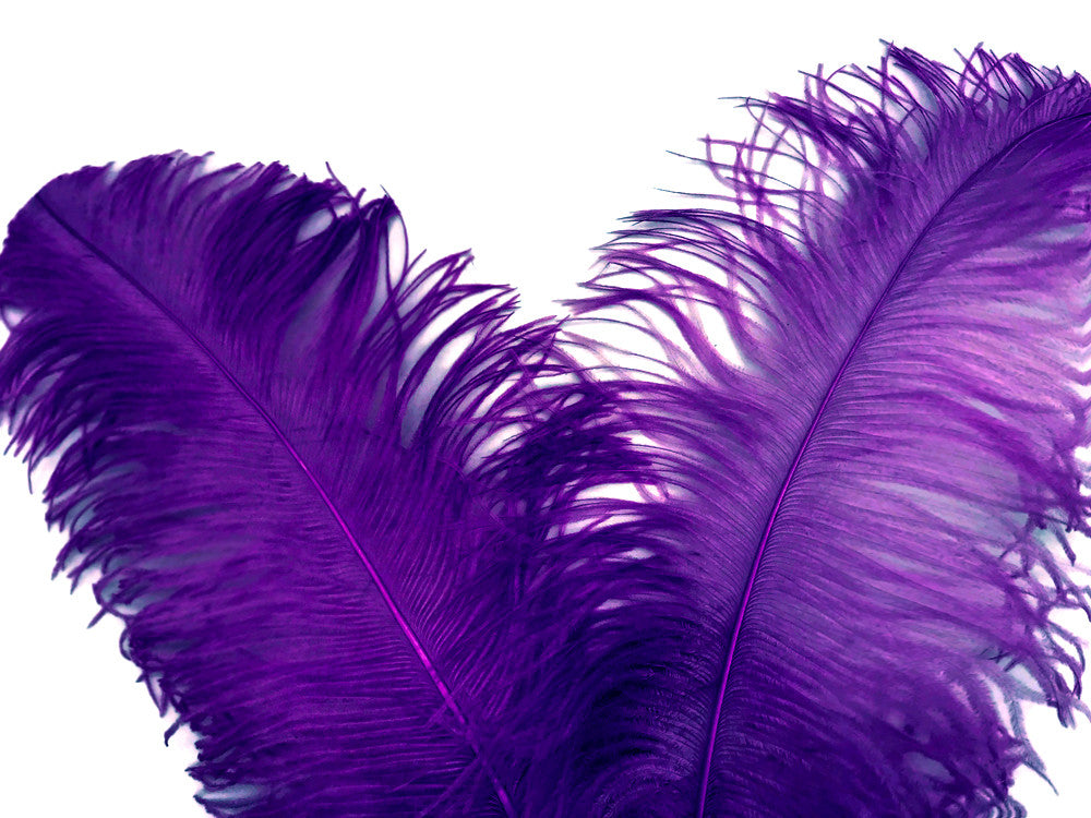 10 Pieces - 18-24" Purple Large Prime Grade Ostrich Wing Plume Centerpiece Feathers