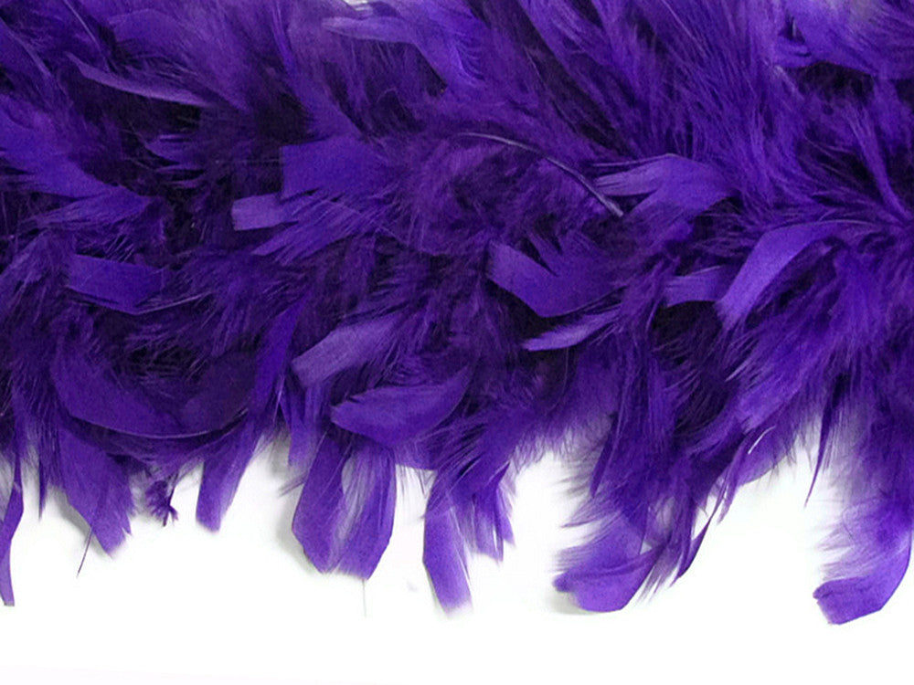 2 Yards - Purple Heavy Weight Chandelle Feather Boa | 80 Gram