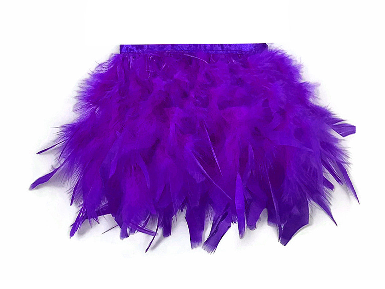 1 Yard - Purple Chandelle Turkey Fluffy Feather Trim