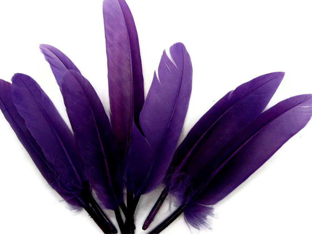 1 Pack - Purple Dyed Duck Cochettes Loose Wing Quill Feather 0.30 Oz.