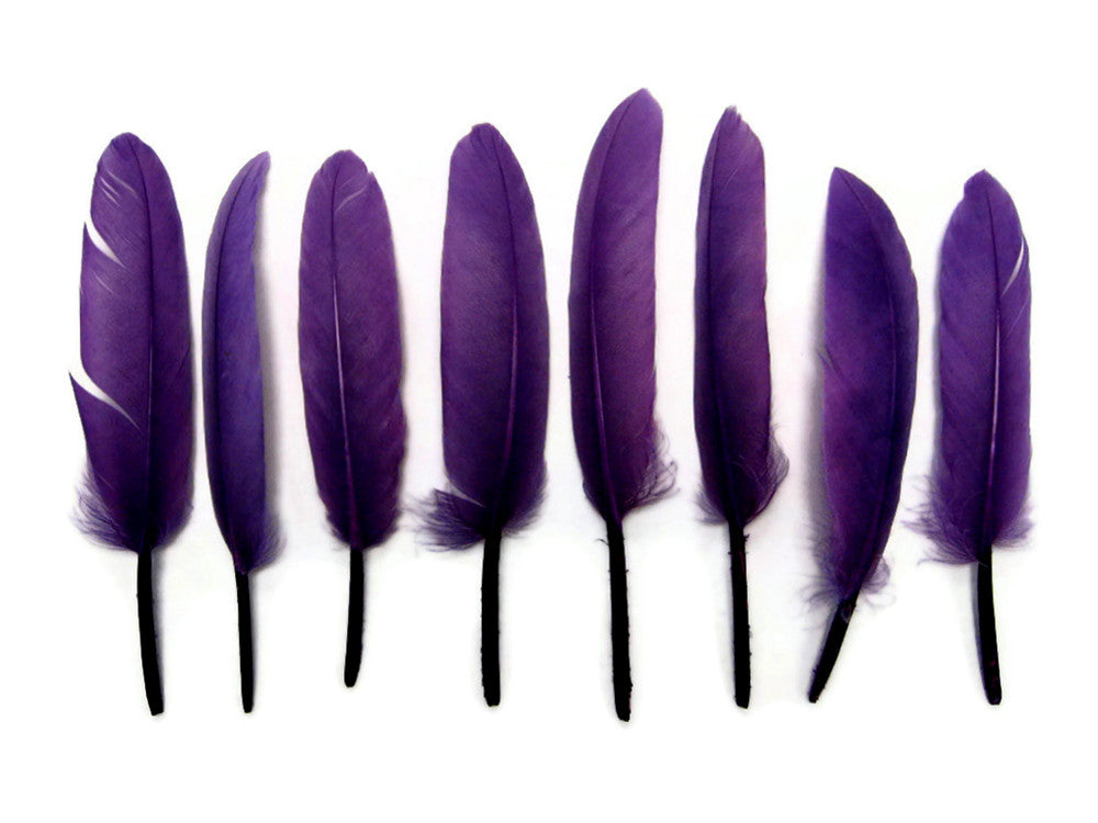 1 Pack - Purple Dyed Duck Cochettes Loose Wing Quill Feather 0.30 Oz.