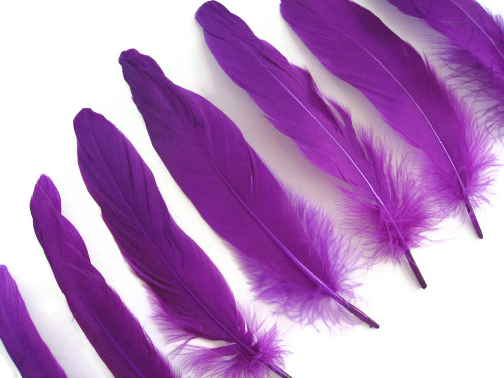 1/4 Lb - Purple Goose Satinettes Wholesale Loose Feathers (Bulk)