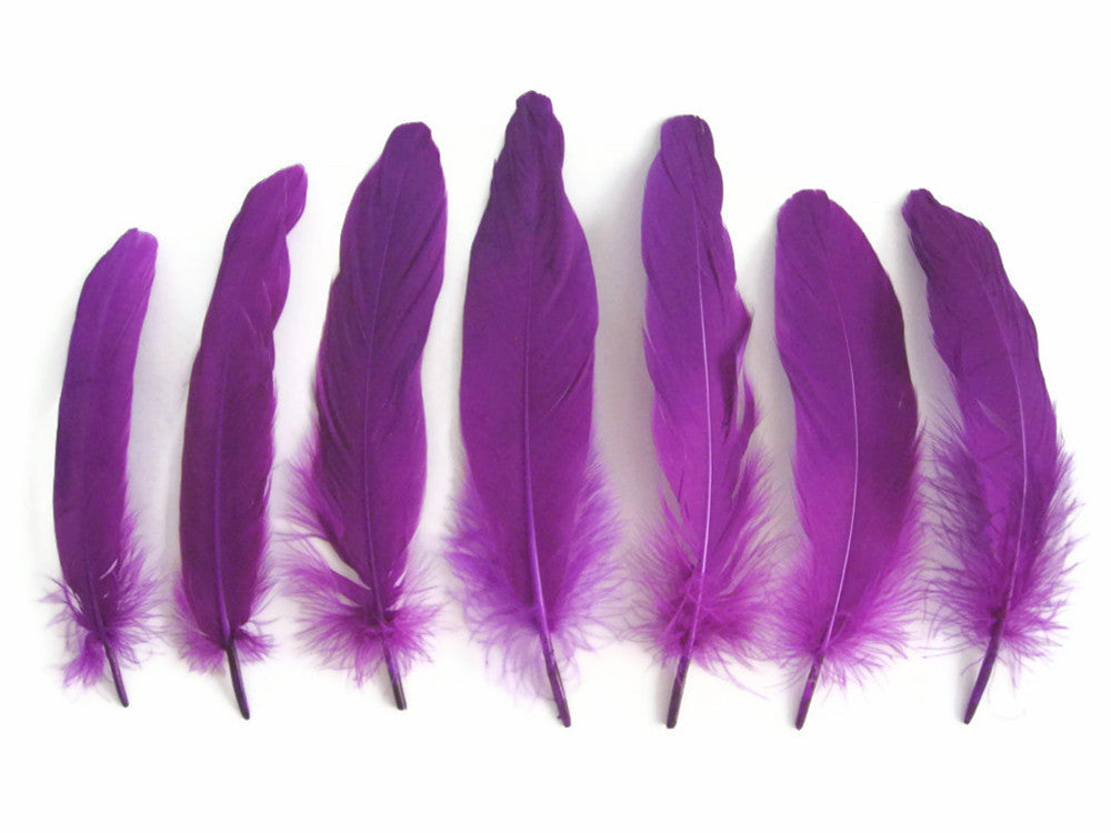 1/4 Lb - Purple Goose Satinettes Wholesale Loose Feathers (Bulk)