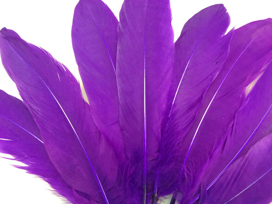 1/4 lbs. - Purple Goose Satinettes Pallet Soft Wing Quill Wholesale Feathers (Bulk)