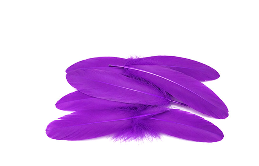 1/4 lbs. - Purple Goose Satinettes Pallet Soft Wing Quill Wholesale Feathers (Bulk)