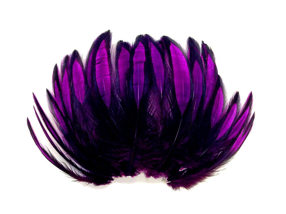 1 Dozen - Purple Whiting Farms BLW Laced Hen Cape Loose Feathers