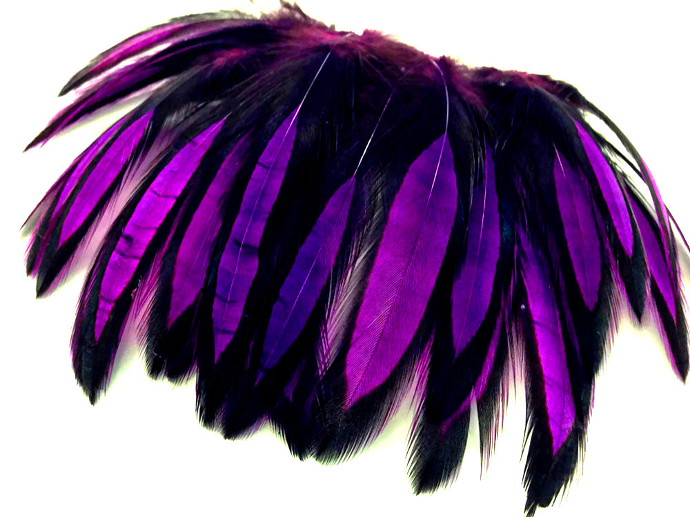 1 Dozen - Purple Whiting Farms BLW Laced Hen Cape Loose Feathers
