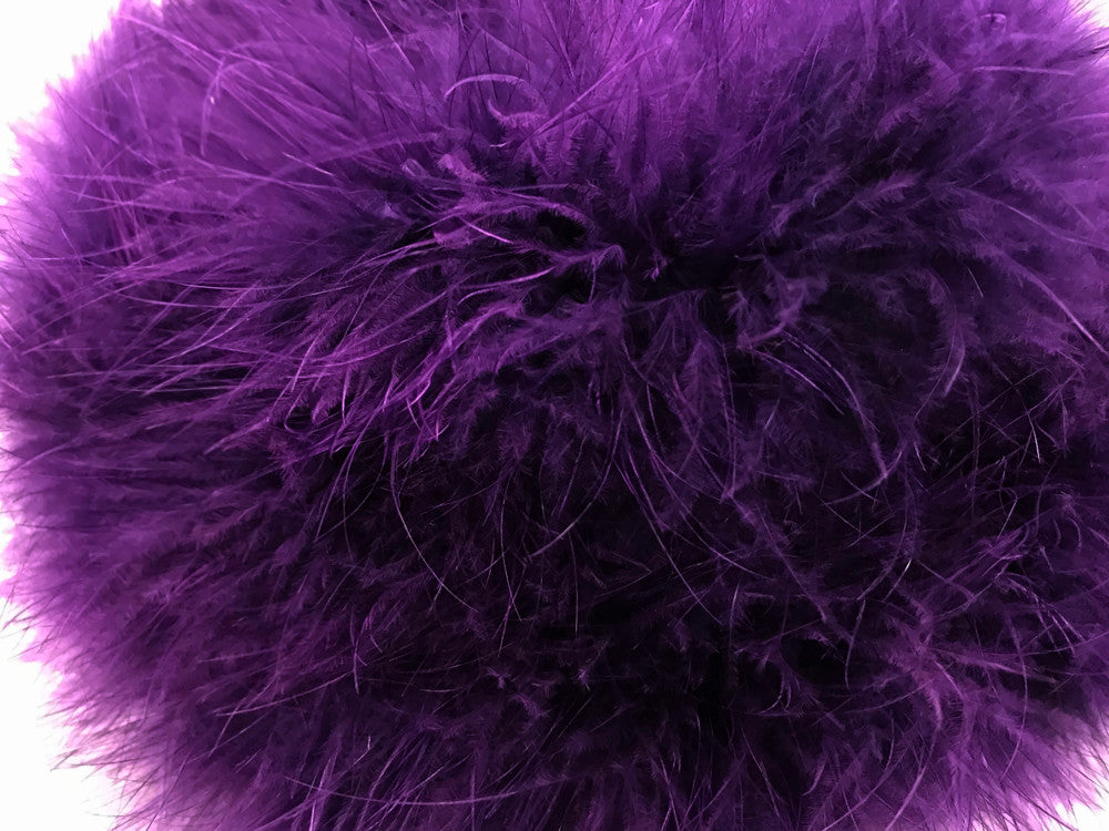 2 Yards - Purple Turkey Medium Weight Marabou Feather Boa 25 Gram