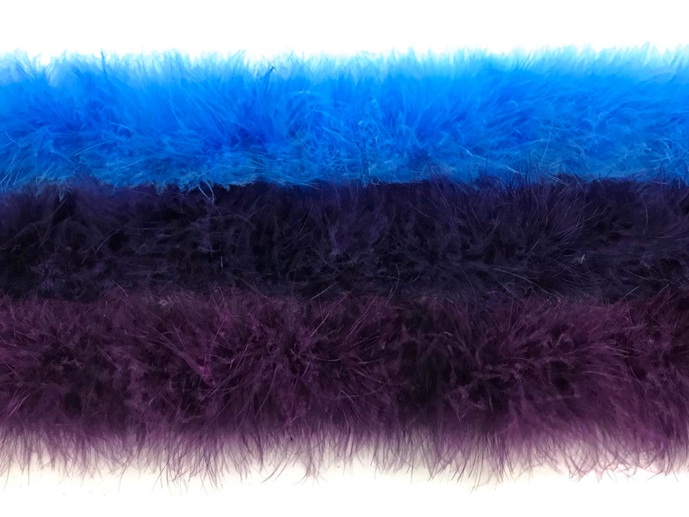 2 Yards - Turquoise Blue Turkey Medium Weight Marabou Feather Boa 25 Gram