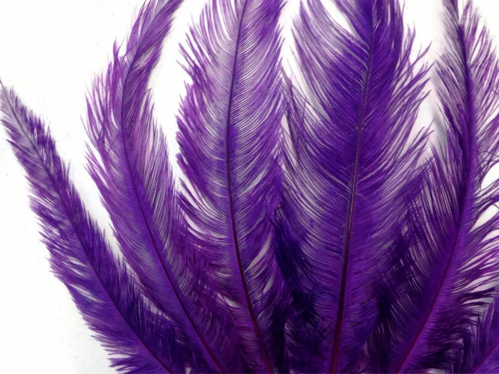 1/2 Lb - Purple Mini Spads Ostrich Wholesale Chick Body Feathers (Bulk)