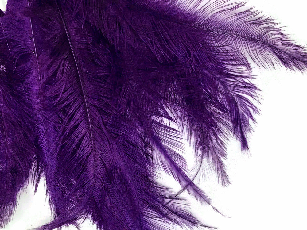 1/2 Lb - Purple Mini Spads Ostrich Wholesale Chick Body Feathers (Bulk)