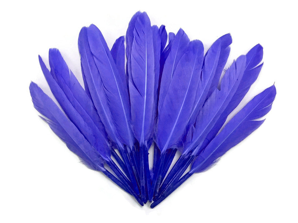 1/4 Lb. - Lilac Sky Blue Dyed Duck Cochettes Loose Wing Quill Wholesale Feather (Bulk)