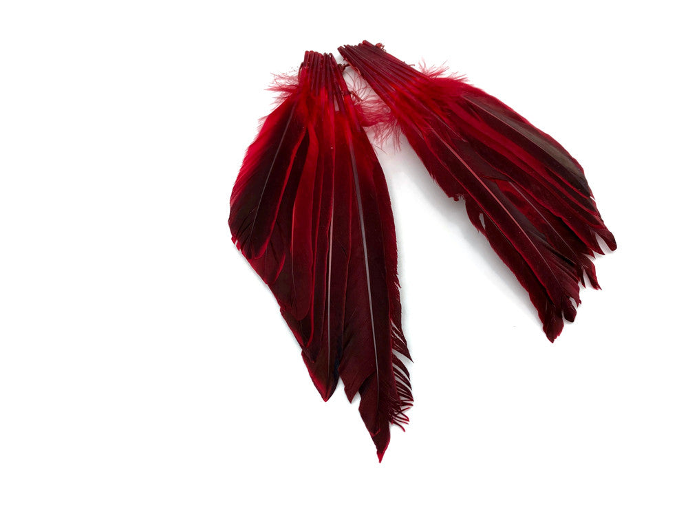 1 Piece - Red Dyed Over Natural Duck Pointer Wing Fan Trim Pad