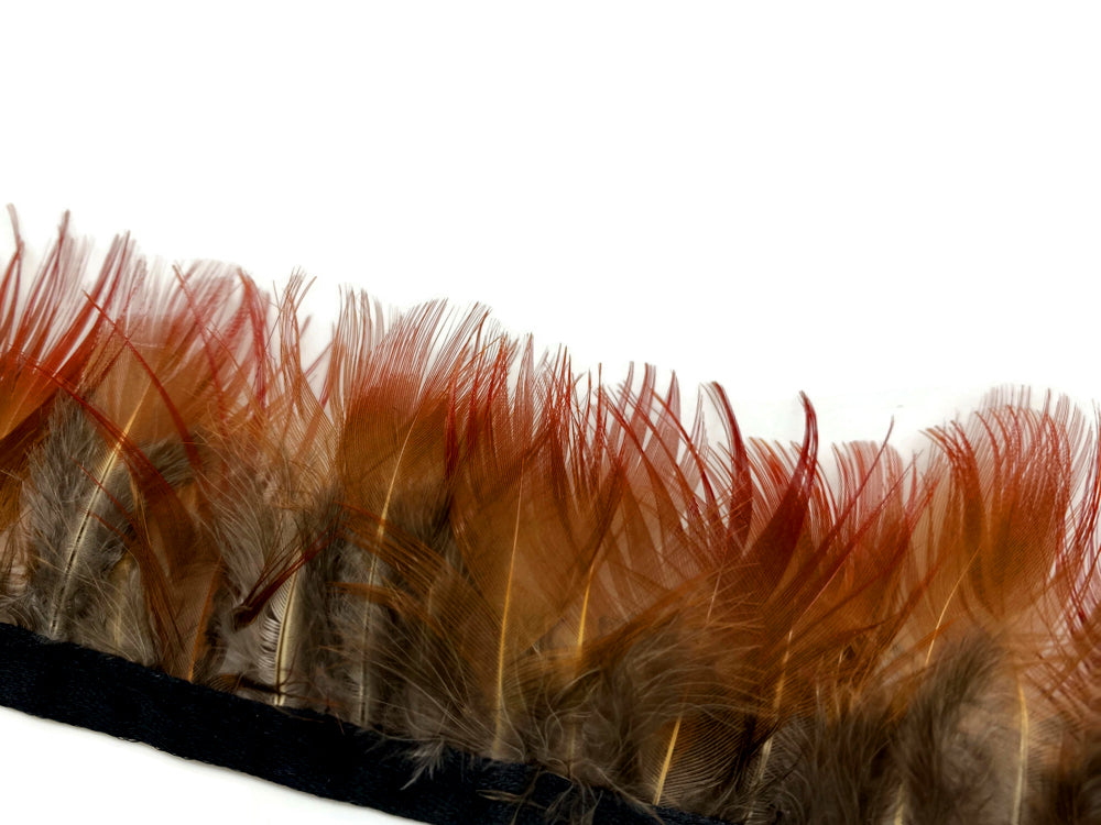 1 Yard - Natural Red Golden Pheasant Plumage Feather Trim