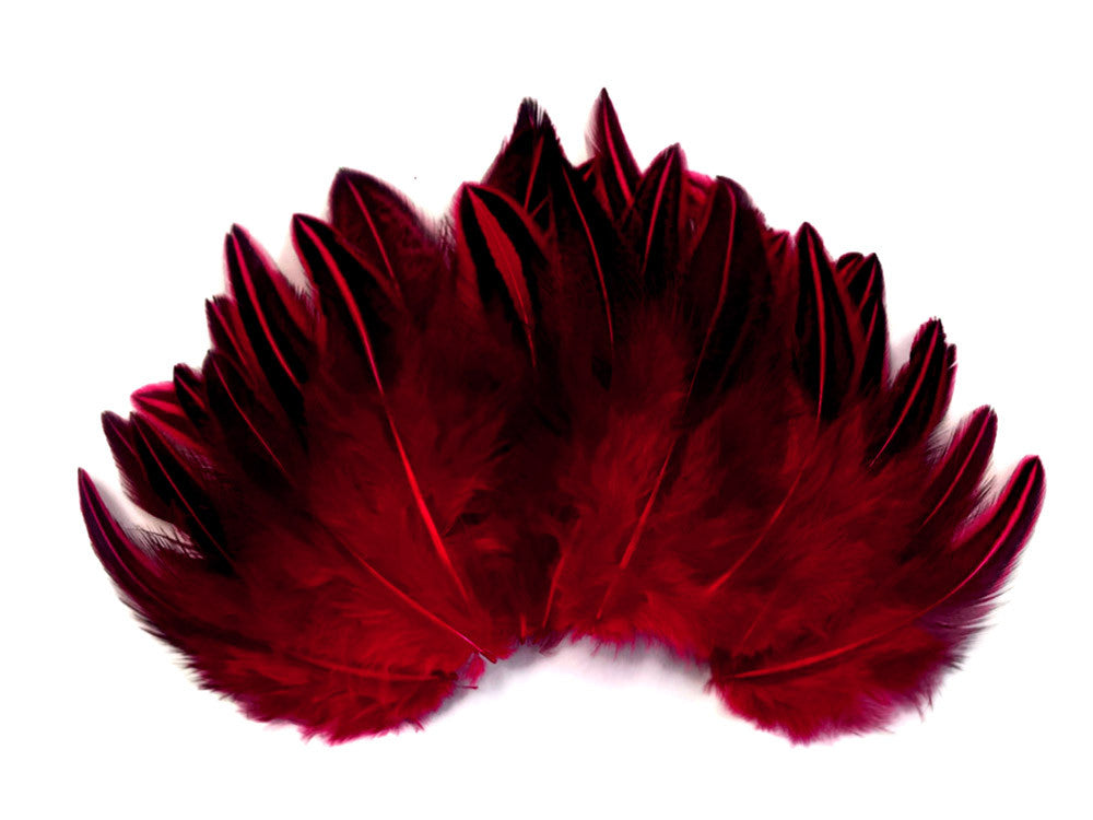 10 Pieces - Red Jungle Cock Loose Plumage Feather