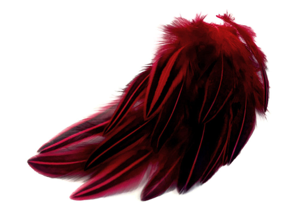 10 Pieces - Red Jungle Cock Loose Plumage Feather