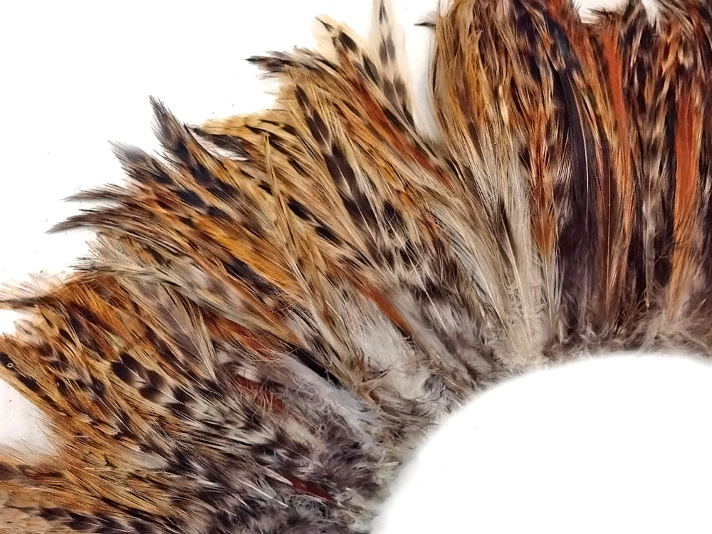 1 Yard - Red Chinchilla Strung Rooster Neck Hackle Wholesale Feathers (Bulk)