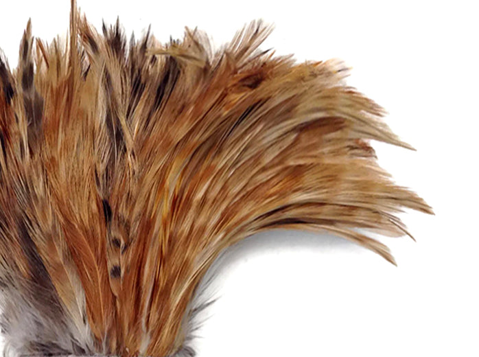 1 Yard - Red Chinchilla Strung Rooster Neck Hackle Wholesale Feathers (Bulk)