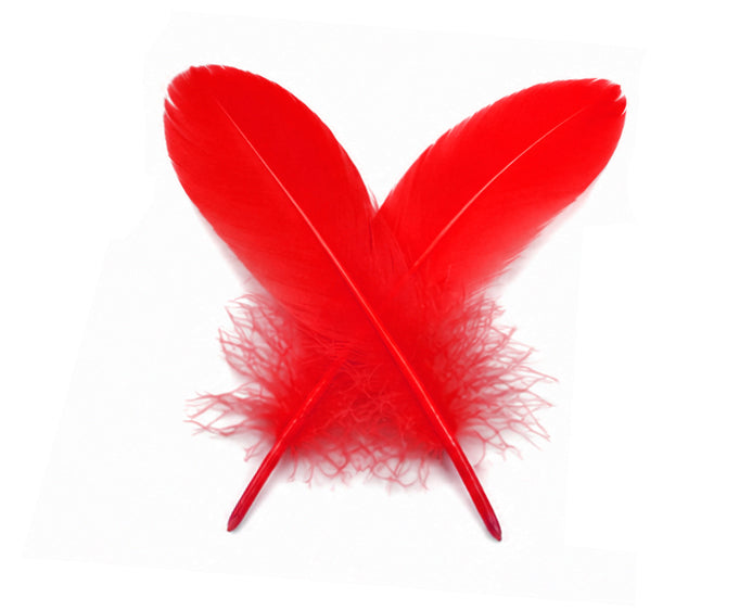 1/4 lbs. - Red Goose Satinettes Pallet Soft Wing Quill Wholesale Feathers (Bulk)